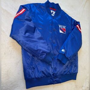 🔥NEW Vintage Starter New York Rangers Jacket Men’s XL Blue NHL Retro Bomber USA